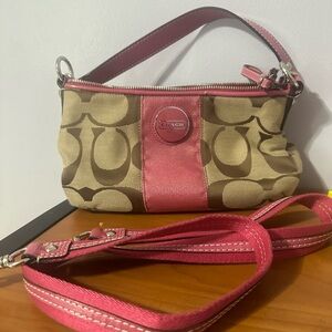 Coach women’s brown canvas bag